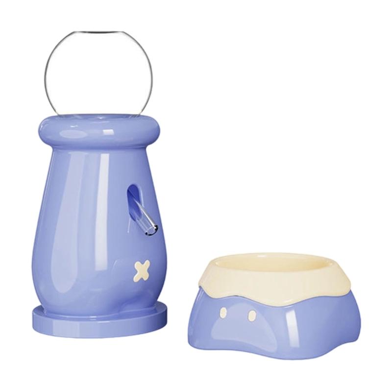 Ceramic Pet Dish With Leakproof Water Feeder Small Animal Feeding Accessories For Hamster Gerbils Cage Decors M4YD