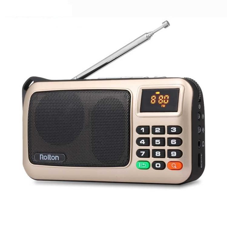 Портативное мини-радио Rolton W405 FM, приемник TF-карты USB, музыкальный плеер со светодиодным дисплеем