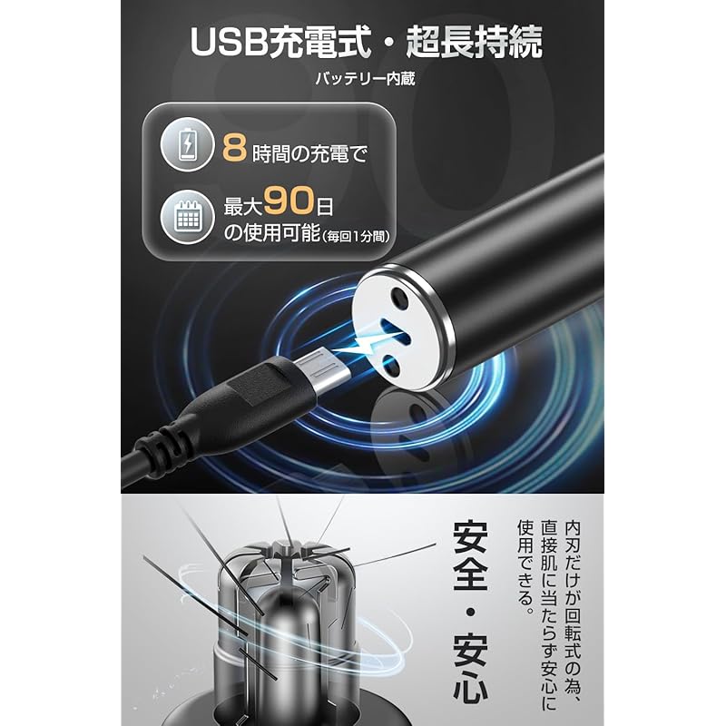 Nose Hair Cutter Men's [2025 Evolution Model/4in1 Multifunction] Ear Hair Cutter Etiquette Ladies USB Rechargeable With Spare Blade Small Size