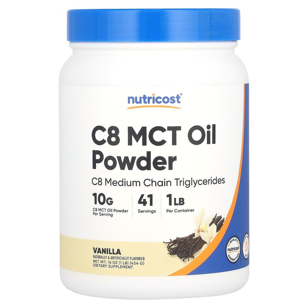 C8 Mct Oil Powder, Vanilla, 454G(16Oz)