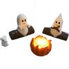 LED Campfire Scene Ghost Campfire Nightlight Spooky Fire Marshmallow Small Electric Faux Halloween Party Decor Cute Ghost