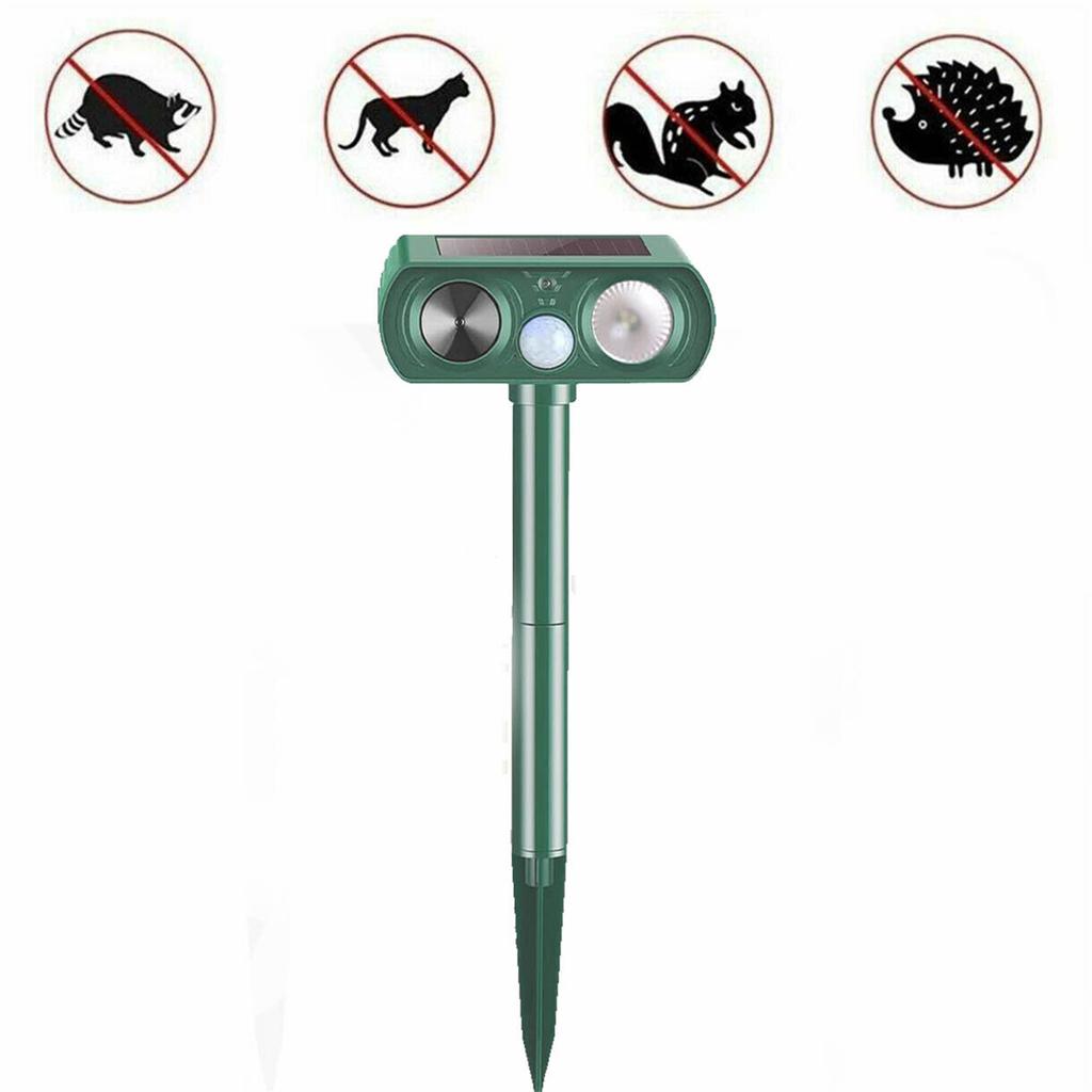 Animal Repeller Ultrasonic Solar Power Outdoor Pest Cat Mice Sensor Pir Portable Repeller For Home Garden
