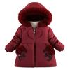 Зимняя одежда для младенцев, бархатные утолщенные модные хлопковые пальто для девочек от 1 до 4 лет, детская куртка-пуховик, верхняя одежда