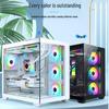 Настольный компьютер ATX6 с водяным охлаждением, в большом корпусе с видом на море и полноформатным креплением для 360-градусного водяного охлаждения