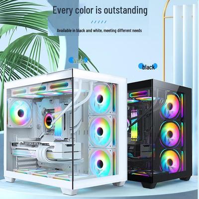 Настольный компьютер ATX6 с водяным охлаждением, в большом корпусе с видом на море и полноформатным креплением для 360-градусного водяного охлаждения