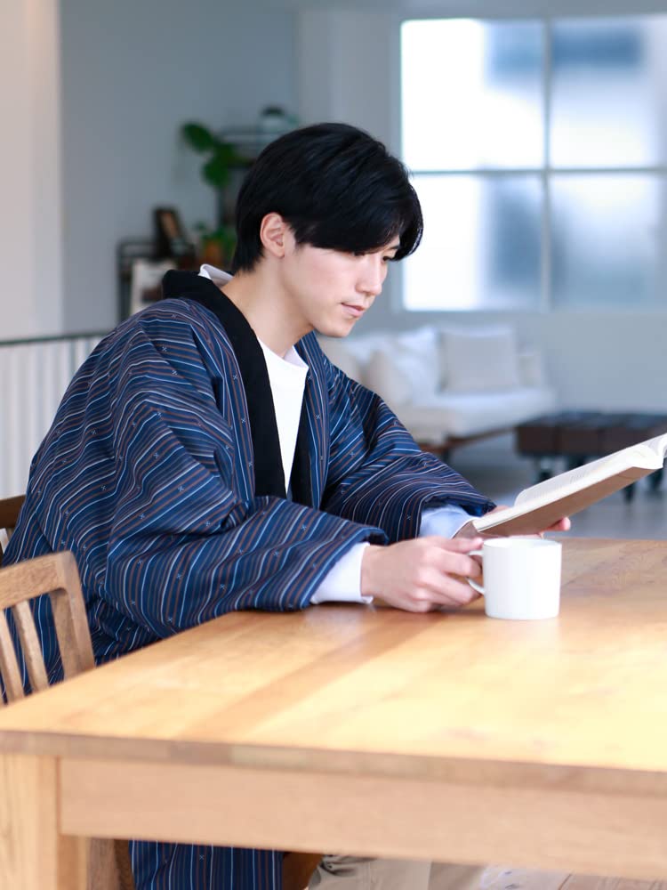 Мужской Хатанэ из Куруме Tayutaf (Большой, Полоски Кататаки, Черный и Оранжевый) - Сделано в японии