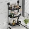 Bathroom Storage Rack Wall Mounted Shower Room Multifunctional Storage Rack Save Space Multilayer High-capacity Bathroom Shelves