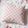 Checkerboard Cushion Cover Premium Comfort Reversible Pillow Cove Two in One Design for Any Room  Car Interior