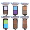 Ashareya Two-Tone Shimmer Eyeshadow Palette: Earth Tone, Blue-Green, Purple, White
