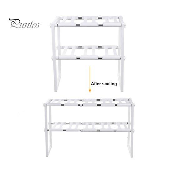 Стеллаж для хранения, органайзер для шкафа, большая вместительная полка с регулируемой высотой, 2-уровневый держатель для хранения в кухне и ванной комнате, органайзер для кладовой