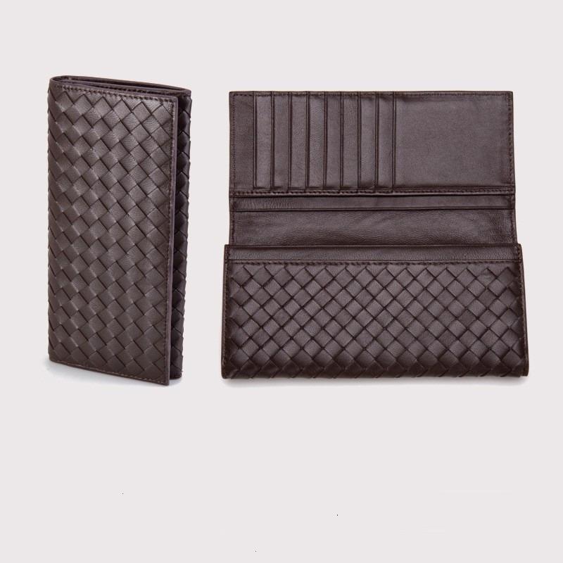 Женский длинный кошелек ручной работы из овчины на молнии, классический, в стиле ретро, повседневный, ручной кожаный кошелек