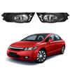 1 Pair Car Fog Lamp Front Bumper Grille Driving Fog Light H11 55W For Honda Civic Sedan 2009 2010 2011 Auto