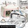 Delta Action Multi-Layer Large Capacity Pencil Case: Portable for Primary & Secondary Students, Stylish & Functional Stationery Organizer.