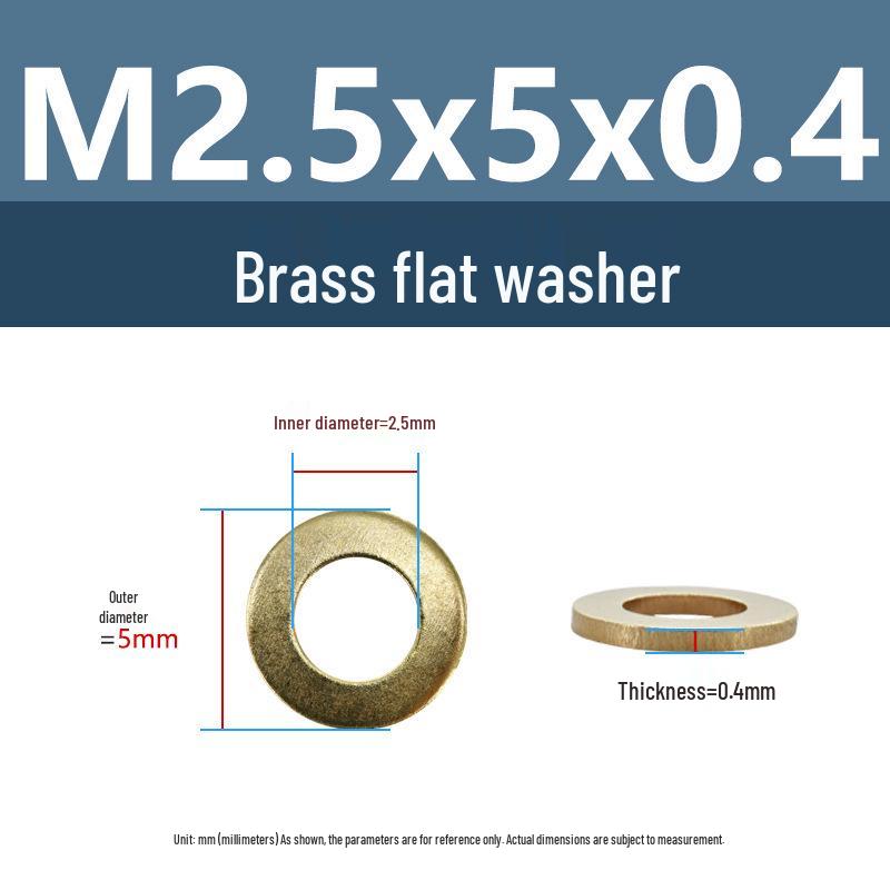 Yigu Durable Brass Flat Washers: M2-M12 Screws