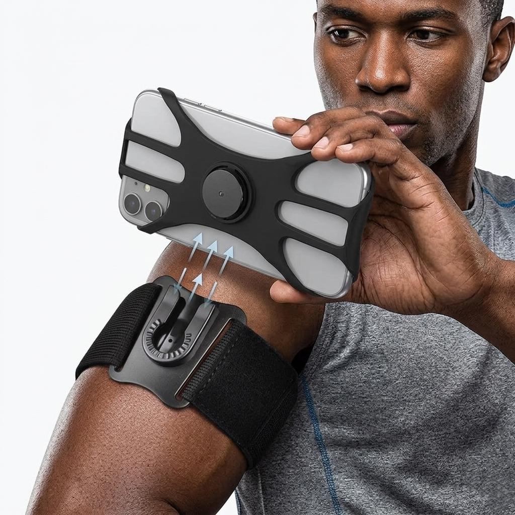 Outdoor Sports Mobile Phone Arm Bag Fitness Wristband 360Degree Rotation Disassembly Universal Running Arm Band And Arm Bag 6