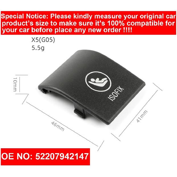 Car Interior Rear Seat Child Kid Chair ISOFIX Cover Anchor Safety Trim Replacement Decoration ABS For BMW X5 G05 X7 G07 2019-21