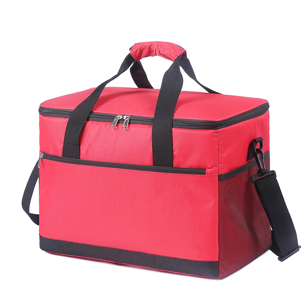 30L Insulated Cooler Bag Leakproof Lunch Cooler Tote Shoulder Bag for Picnic Beach Trip Camping