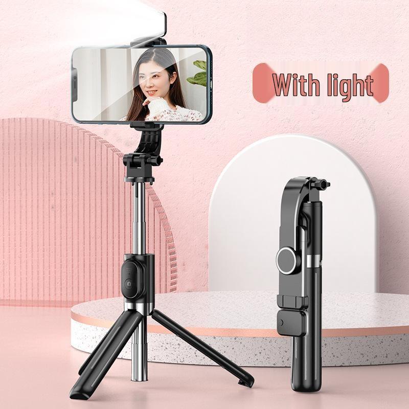 Bluetooth Selfie Stick with Remote, Tripod, Retractable Design & Fill Light for Mobile Streaming