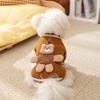 Spring Cute Bear Dog Clothes Autumn and Winter Warm Teddy Dog Bipods Cat Pet Clothing