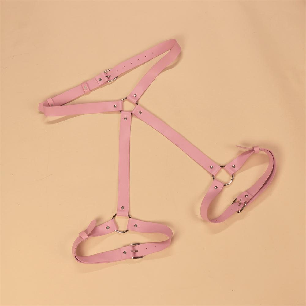 Эротичная Сексуальная РОЗОВАЯ Женская Одежда Обнажающие Ягодицы Кожаные Брюки СМ Игривые и Страстные Секс-Реквизиты Наручники и Ремни