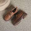 Women's Chunky Platform Loafers Shoes Casual Comfort Lace-Up Lug Sole Round Toe Pumps Non-Slip Walking Shoes Party Office Work Dressy Shoes for Women