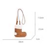 Portable Simple Style Suede Crossbody Bag Fluffy Lightweight Lamb Shoulder Bag Travel Christmas Sock Bag Women CLE