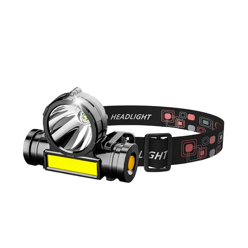 Фонарик на голову для улицы 400 мА Usb-фонарик мощный светодиодный водонепроницаемый перезаряжаемый фонарик