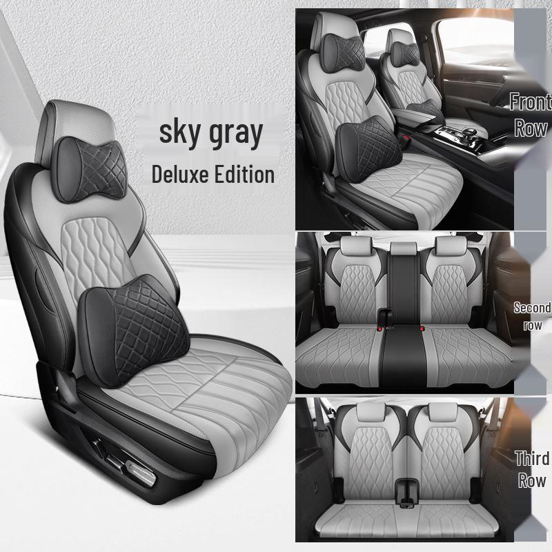 BYD Tang DM Подушка на сиденье автомобиля из натуральной кожи - Универсальная, всесезонная, совместимая с семиместным автомобилем