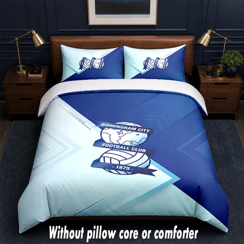 Birmingham City Design Bed Bedding Set 1 Duvet Cover + 2 Pillowcases Soft Breathable Household Bed Linens