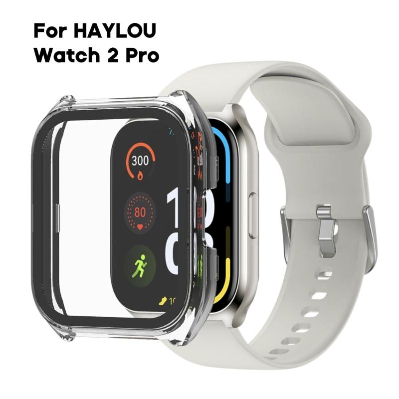 Tempered Glass Film+Case Screen Protector Full Coverage Cover Hard Anti-scratch FrameShell Watch Housing For Watch 2 Pro