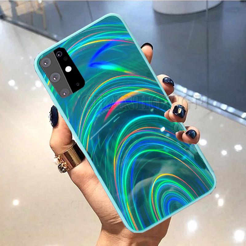 Для Samsung Galaxy A51 A71 чехол 3D радужный блеск мягкий чехол для Samsung A10 A20 A30 A50 A70 A10S A20S A30S A50S голографическая призма лазерный чехол для телефона