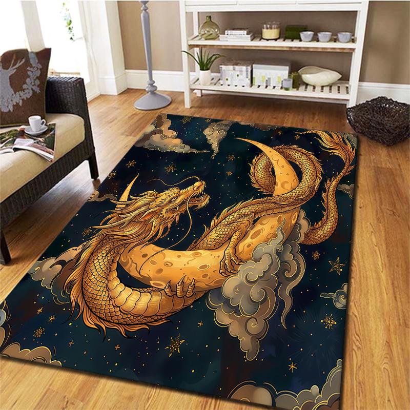 Moon animal cloud Pattern Square Carpet,Area Rug,Carpet Rug for Living Room Bedroom Sofa Playroom Decor,Non-slip Floor Mat,Holiday Birthday Gifts