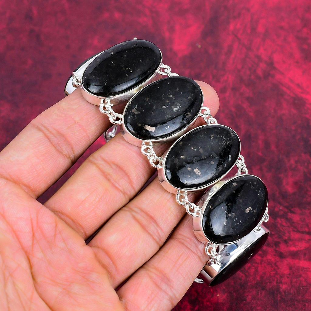 Nummite Gemstone Bracelet , 925 Solid Sterling Silver Jewelry, Designer Jewelry Adjustable Chain Bracelet, Handmade Bracelet For Gift