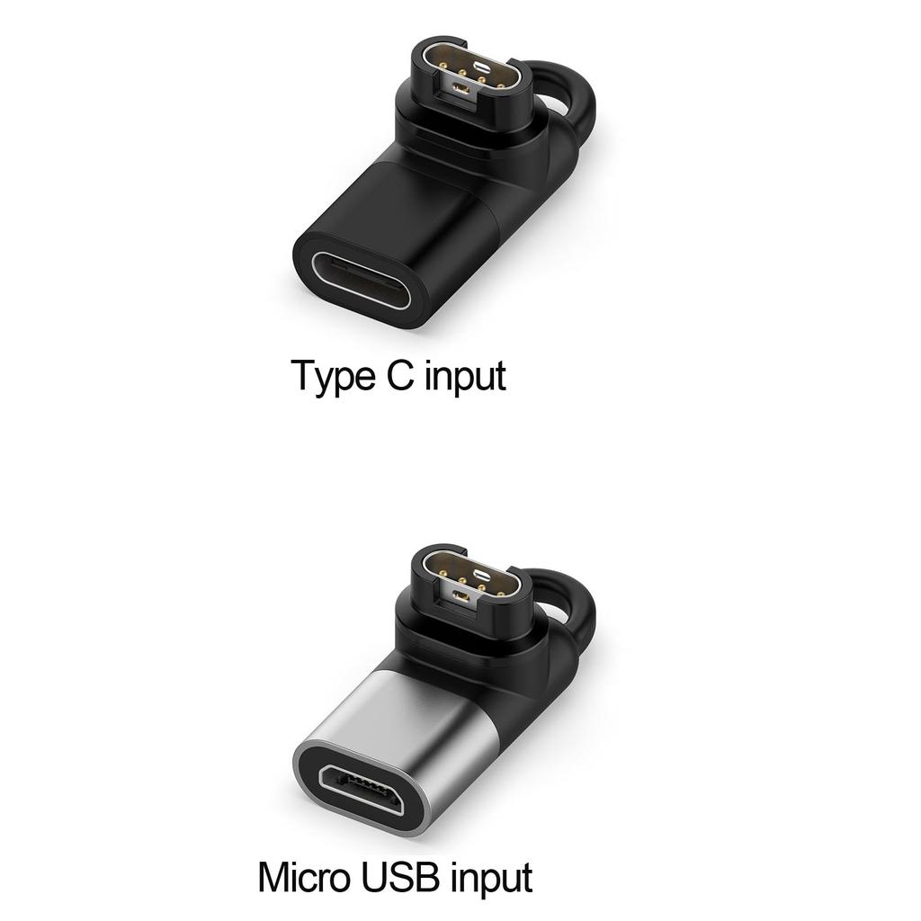 Преобразователь заряда Micro USB/Type-C на 4-контактный для Quatix 5 Sapphire Vivoactive 3/для