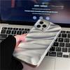 Роскошный гальванизированный 3D чехол с волновым узором для iPhone 17 Air 16 E 15 14 13 12 11 Pro Max XS Max Plus Модная яркая глянцевая накладка