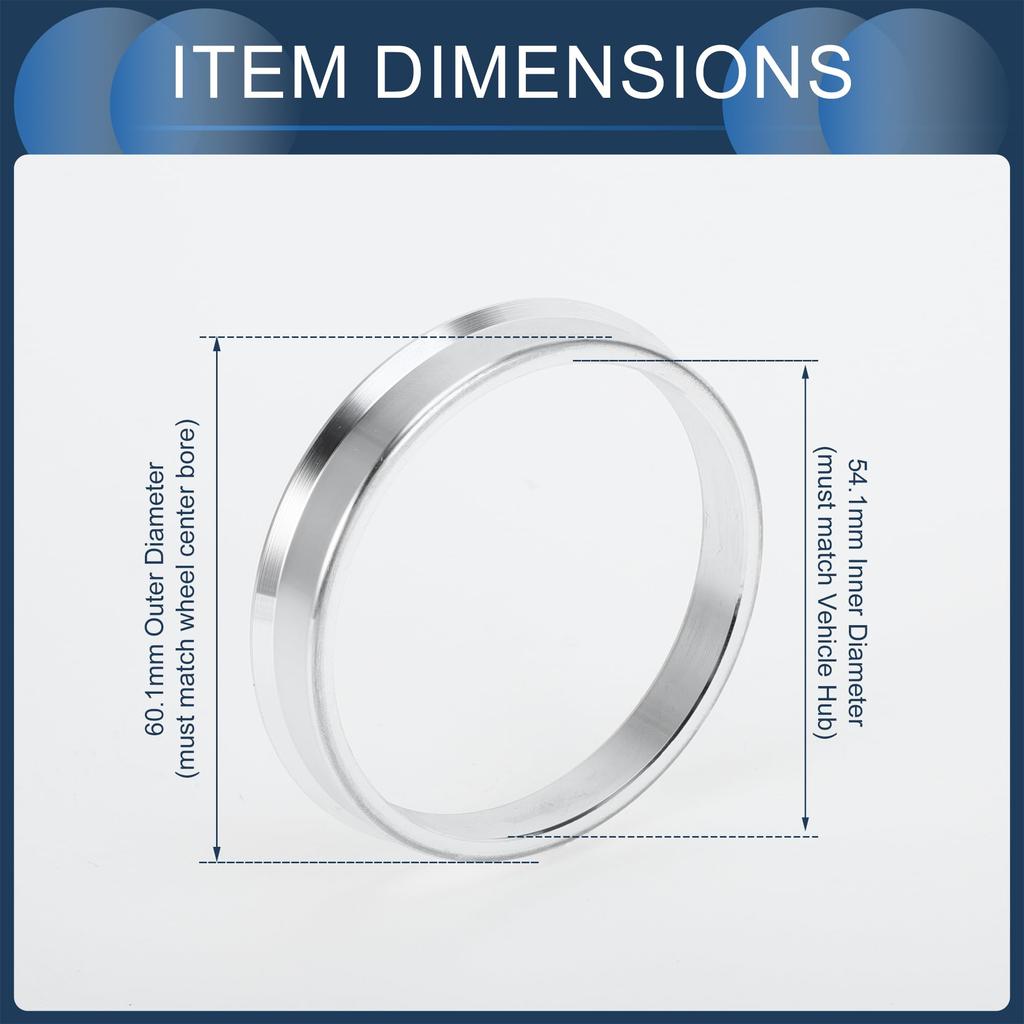 INFINAUTO Центрирующие кольца 54,1 мм внутренний диаметр до 60,1 мм внешний диаметр кольца ступицы колеса автомобиля алюминиевый сплав 4 шт.