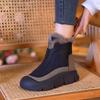 Модные зимние теплые плюшевые женские зимние ботинки с толстой подошвой и молнией спереди 2024 года, горячая распродажа, водонепроницаемые, однотонные, повседневные, удобные ботинки