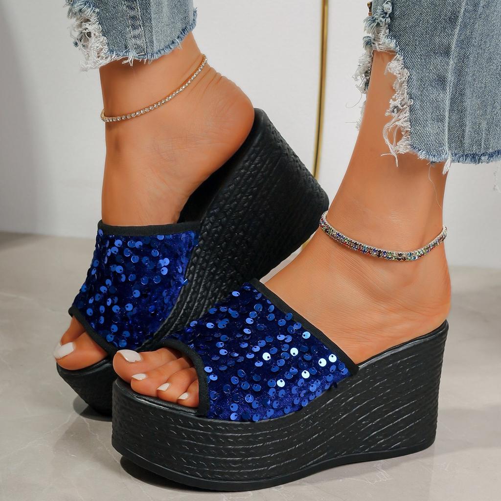 Women Slippers  New Summer Sandals Wedges Platform Beach Slippers Trend High Heels Ladies Shoes Pumps Thick Slides Women