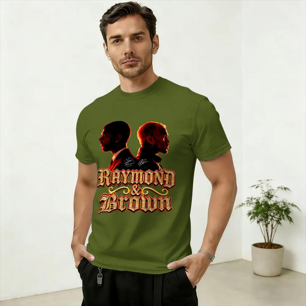 Raymond Brown RB Tour 2026 Concert T Shirts for Unisex Pure Cotton Vintage TShirt O Neck Tees Short Sleeve Tops Classic