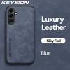 KEYSION Роскошный ретро чехол из ПУ кожи для Samsung A17 5G Мягкий силикон+ПК Ударопрочная задняя крышка для телефона Galaxy A17 5G
