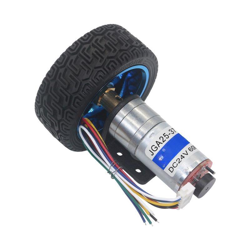 JGA25-370 DC deceleration motor encoder can measure the speed and track the steering robot to balance the car