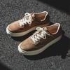 Модная британская повседневная обувь Универсальная повседневная спортивная обувь Мужские замшевые туфли Простые туфли на толстой подошве Мужская рабочая обувь