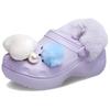 Crocs Простые универсальные клоги на флисовой подкладке Женская обувь Светло-фиолетовый 210691-530