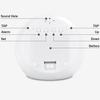 Creative Ball Alarm Clock Colorful Glow Digital Table Clock Snooze Electronic Clock With Temperature Humidity Calendar Display