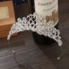 Korean Bridal Tiara Wedding Wedding Crystal Rhinestone Crown Princess Crown Hair Accessories Wedding Dress with Wedding Essentials