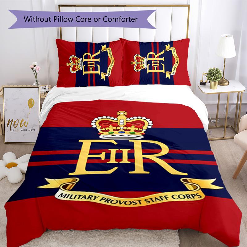 British Royal Artillery 3pcs Bedding Set Duvet Cover Closure Includes 1 Duvet Cover & 2 Pillowcases for All Seasons Bedroom Home Dorm Decor
