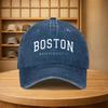 Vintage Boston Baseball Cap Unisex Adjustable Duckbill Hat Multiple Colors