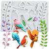 Формы из силикона Сорока Листья Форма для мастики Инструменты для украшения торта Топпер для кекса Шоколадные конфеты Рукоделие Сахарная паста Полимерная глина