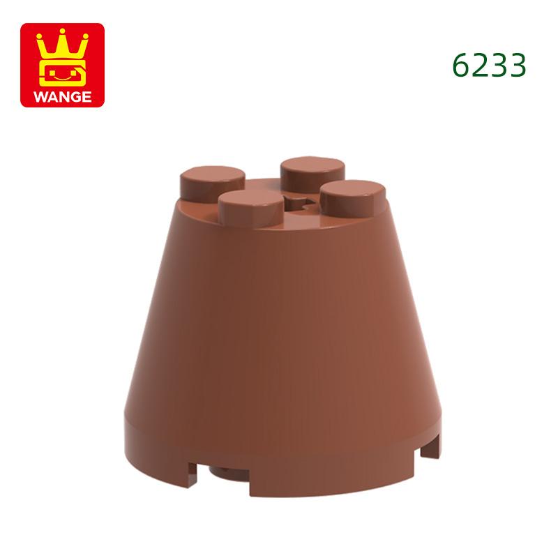 Нетоксичные 35 шт./лот 6233 3x3x2 Конусные строительные блоки Moc Совместимы со всеми брендами Круглые кирпичики Детские игрушки для DIY Подарочная коробка