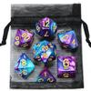 Кубики для игры DND Кубики для ролевых игр Кубики смешанных цветов Коллекция кубиков с мешочком 9 различных стилей Доступны для легких игрушек Игр DND RPG TRPG